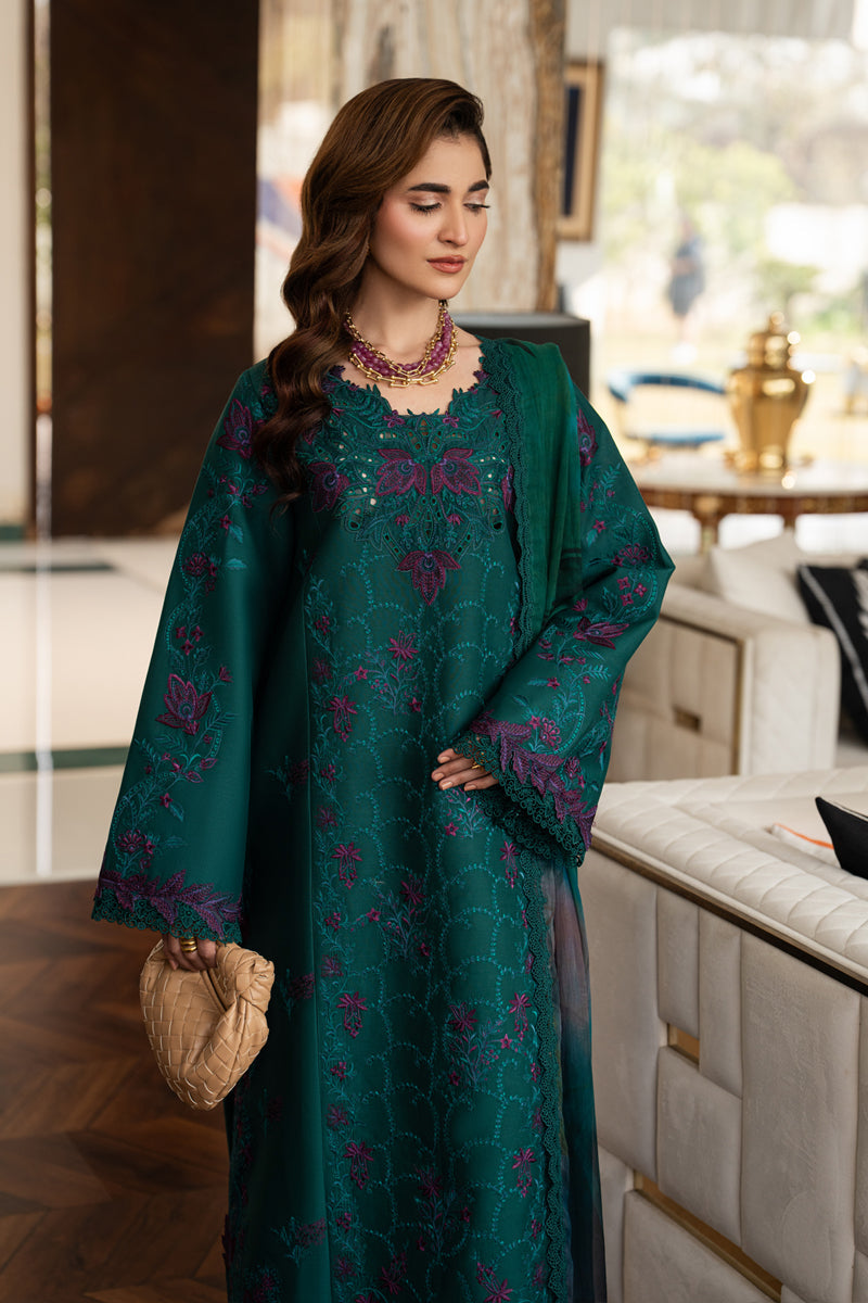 Rang Rasiya Carnation Embroidered Lawn Unstitched 3Pc Suit D-14 KEYA