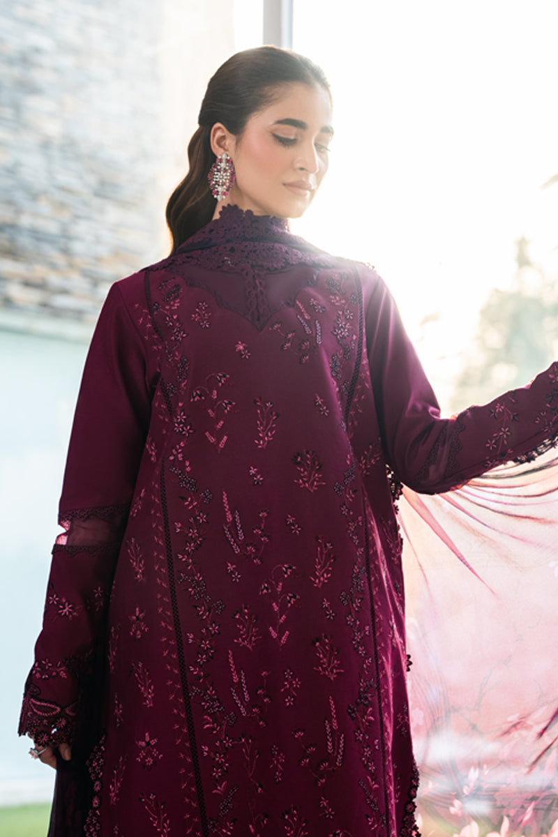Rang Rasiya Carnation Embroidered Lawn Unstitched 3Pc Suit D-15 NORA