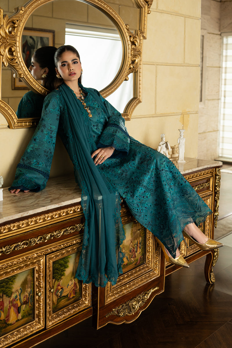Rang Rasiya Carnation Embroidered Lawn Unstitched 3Pc Suit D-16 LIARO