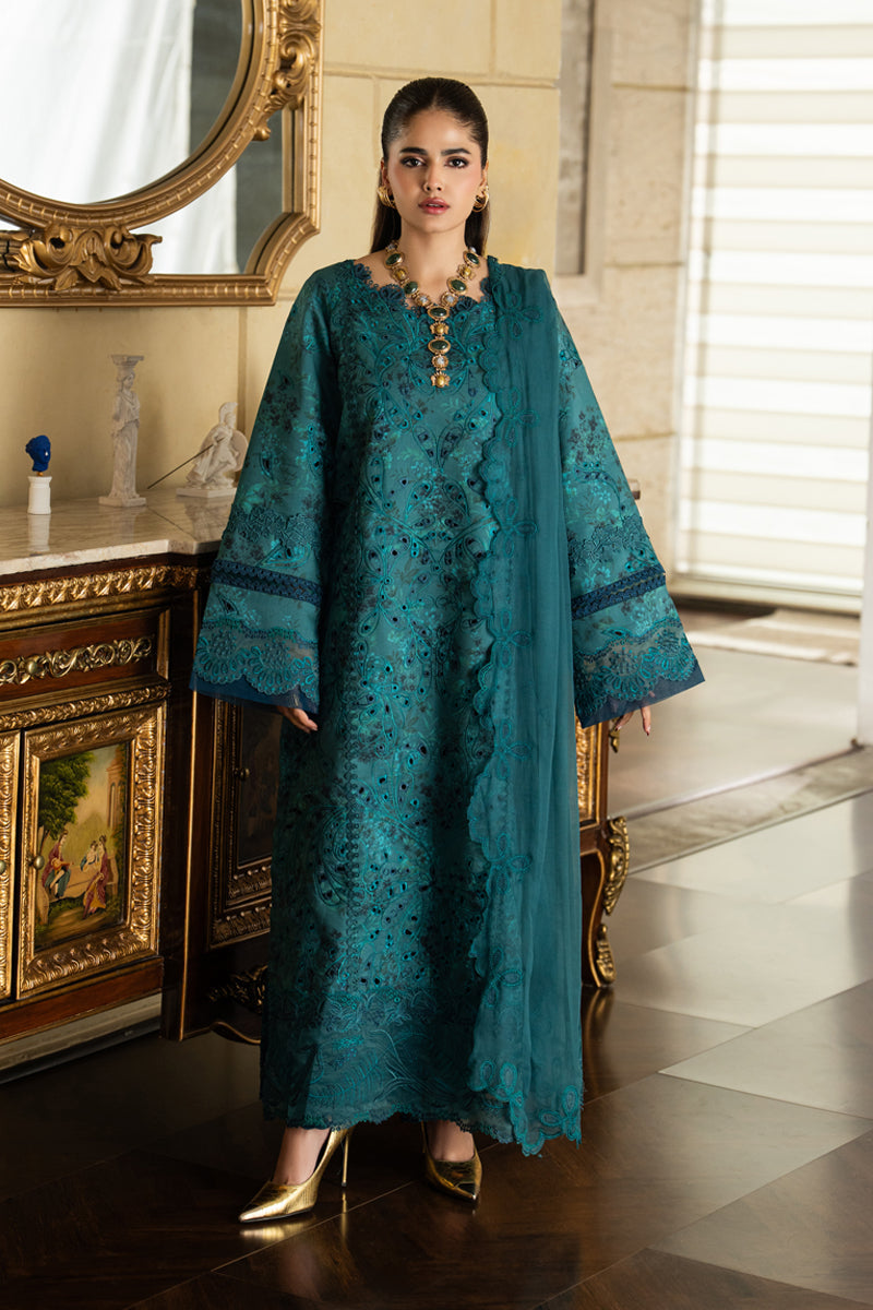 Rang Rasiya Carnation Embroidered Lawn Unstitched 3Pc Suit D-16 LIARO