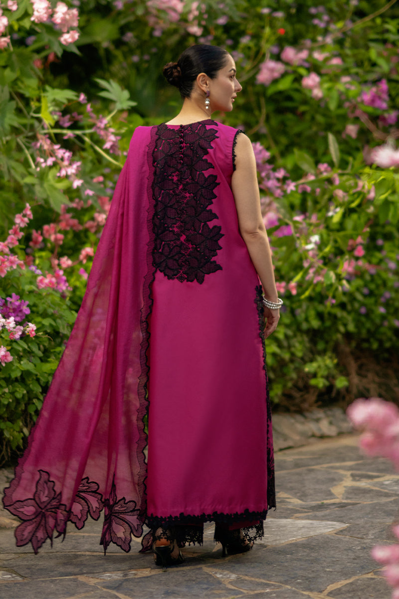 Rang Rasiya Premium Embroidered Lawn Unstitched 3Pc Suit - MAYA