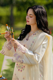 Rang Rasiya Premium Embroidered Lawn Unstitched 3Pc Suit - HANIA