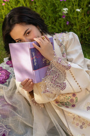 Rang Rasiya Premium Embroidered Lawn Unstitched 3Pc Suit - HANIA