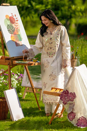 Rang Rasiya Premium Embroidered Lawn Unstitched 3Pc Suit - HANIA