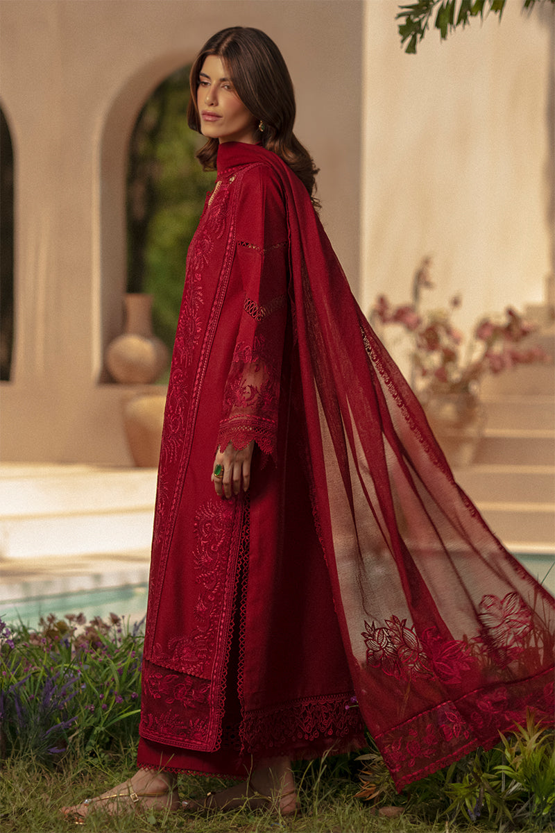 Rang Rasiya Premium Embroidered Lawn Unstitched 3Pc Suit - NEHAL