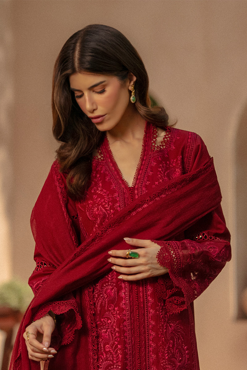 Rang Rasiya Premium Embroidered Lawn Unstitched 3Pc Suit - NEHAL