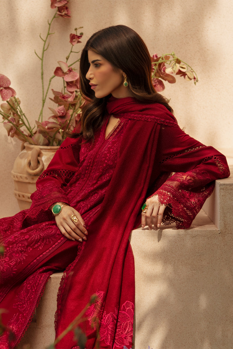 Rang Rasiya Premium Embroidered Lawn Unstitched 3Pc Suit - NEHAL