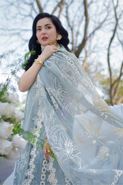 Rang Rasiya Premium Embroidered Lawn Unstitched 3Pc Suit - AYLA