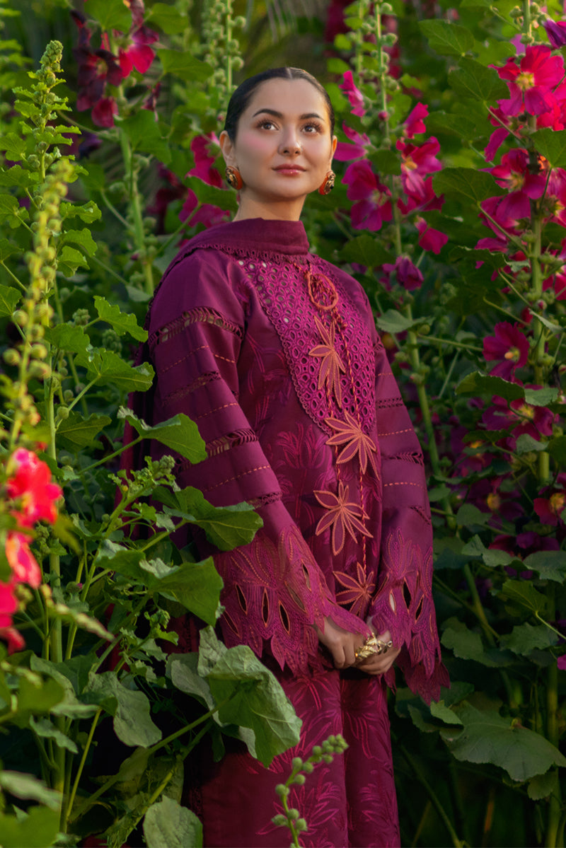Rang Rasiya Premium Embroidered Lawn Unstitched 3Pc Suit - AYRA