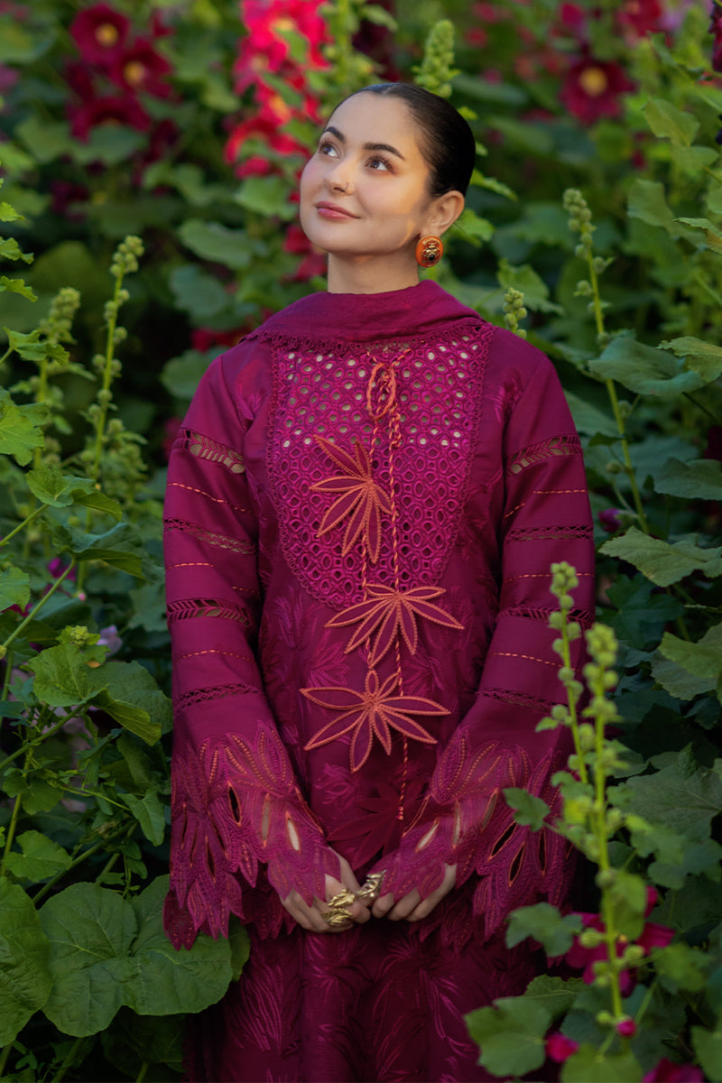 Rang Rasiya Premium Embroidered Lawn Unstitched 3Pc Suit - AYRA