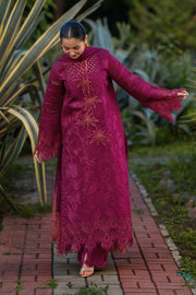 Rang Rasiya Premium Embroidered Lawn Unstitched 3Pc Suit - AYRA