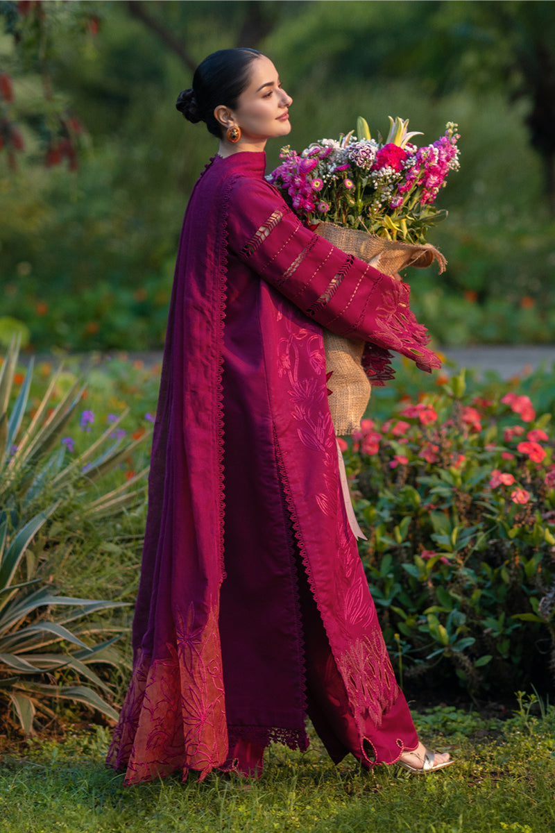 Rang Rasiya Premium Embroidered Lawn Unstitched 3Pc Suit - AYRA