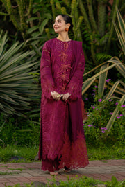 Rang Rasiya Premium Embroidered Lawn Unstitched 3Pc Suit - AYRA