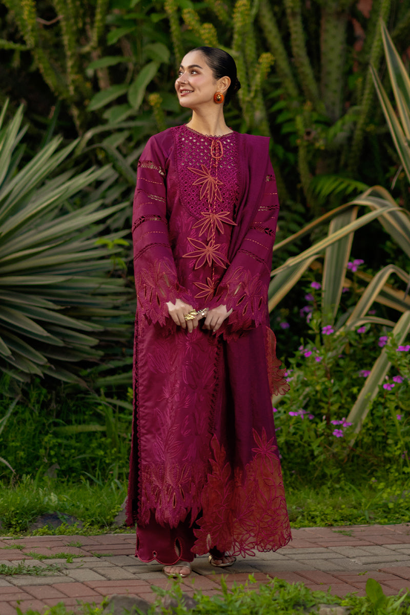 Rang Rasiya Premium Embroidered Lawn Unstitched 3Pc Suit - AYRA