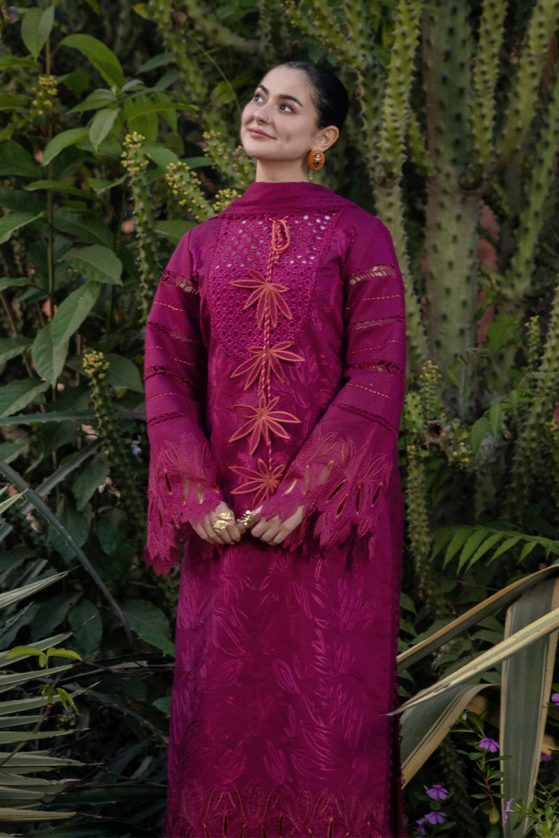 Rang Rasiya Premium Embroidered Lawn Unstitched 3Pc Suit - AYRA