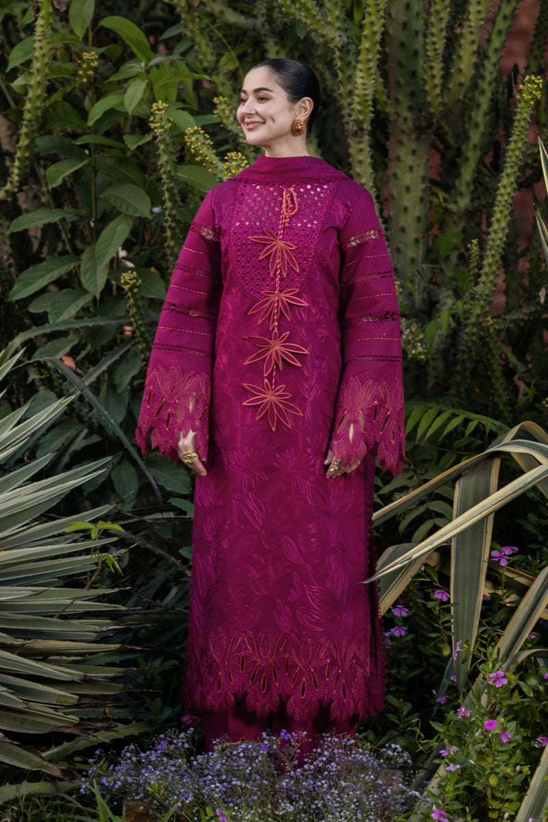 Rang Rasiya Premium Embroidered Lawn Unstitched 3Pc Suit - AYRA
