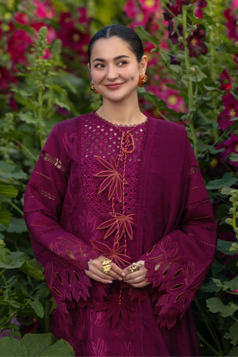 Rang Rasiya Premium Embroidered Lawn Unstitched 3Pc Suit - AYRA
