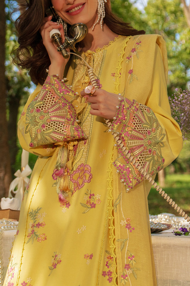 Rang Rasiya Premium Embroidered Lawn Unstitched 3Pc Suit - MYSHA