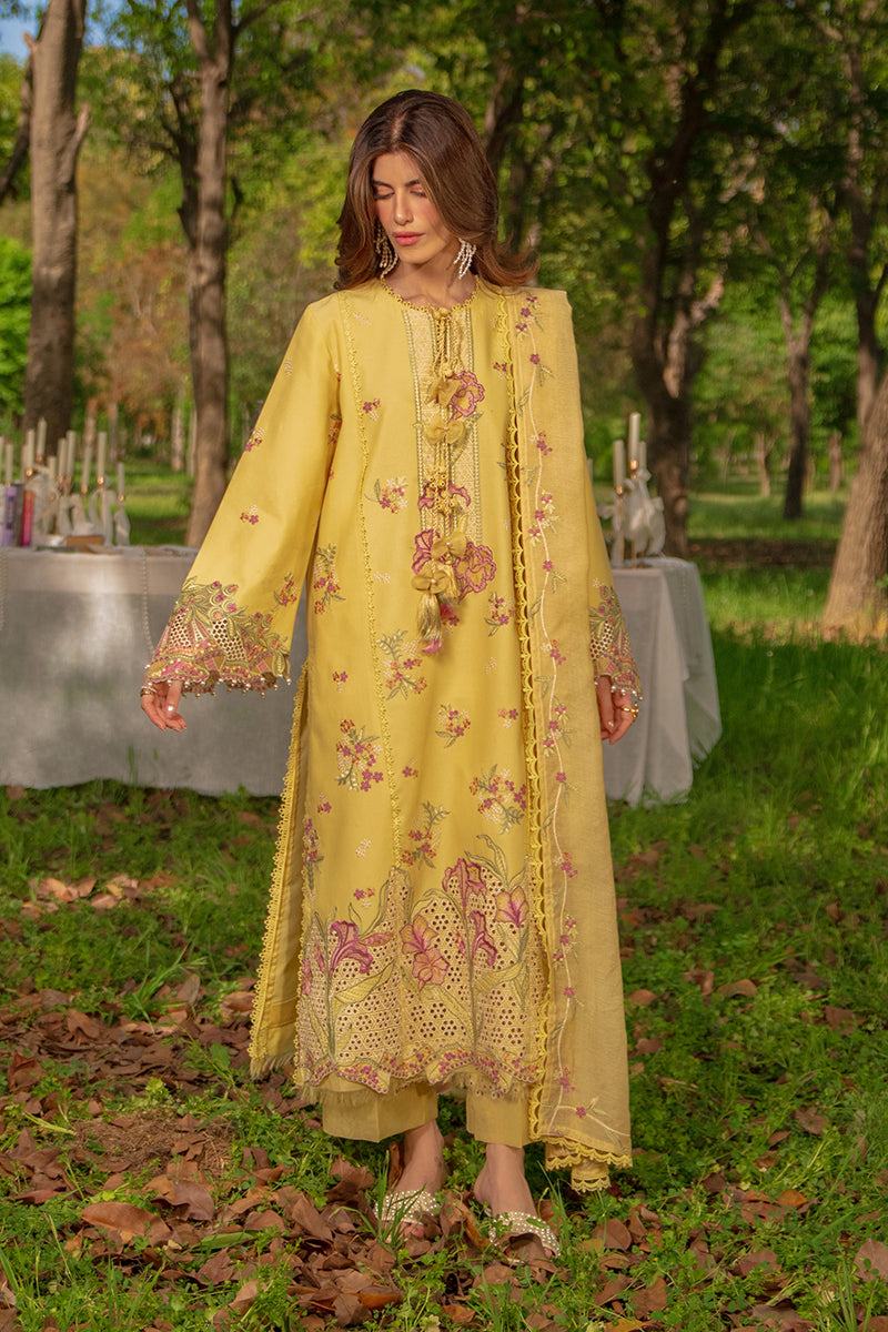 Rang Rasiya Premium Embroidered Lawn Unstitched 3Pc Suit - MYSHA