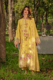 Rang Rasiya Premium Embroidered Lawn Unstitched 3Pc Suit - MYSHA