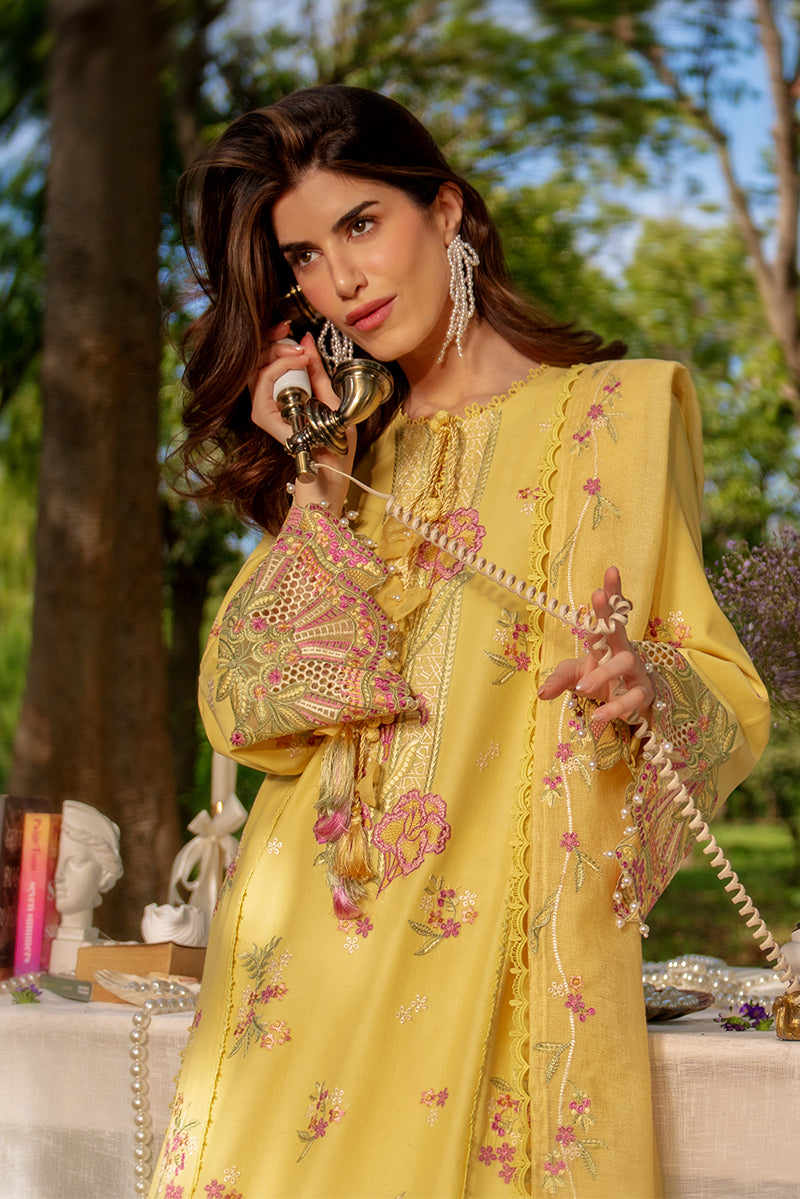 Rang Rasiya Premium Embroidered Lawn Unstitched 3Pc Suit - MYSHA