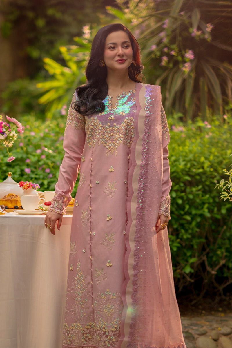 Rang Rasiya Premium Embroidered Lawn Unstitched 3Pc Suit - ALAYNA