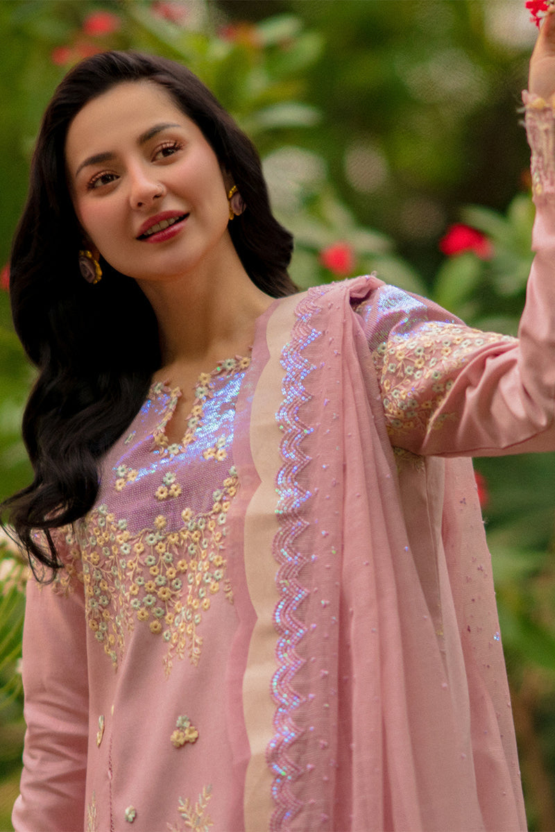Rang Rasiya Premium Embroidered Lawn Unstitched 3Pc Suit - ALAYNA