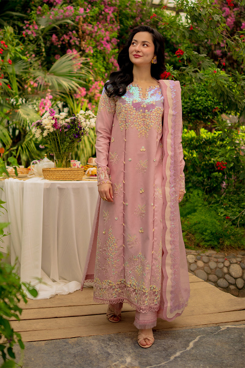 Rang Rasiya Premium Embroidered Lawn Unstitched 3Pc Suit - ALAYNA