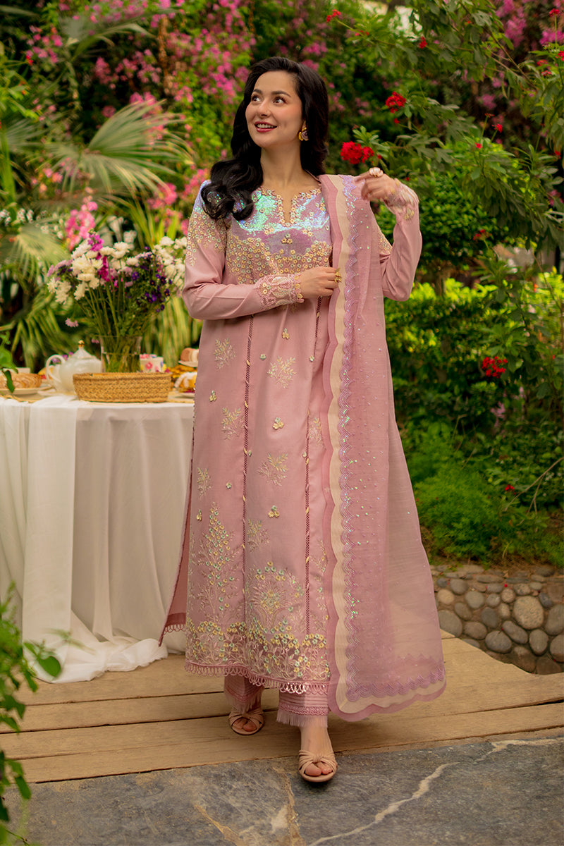 Rang Rasiya Premium Embroidered Lawn Unstitched 3Pc Suit - ALAYNA
