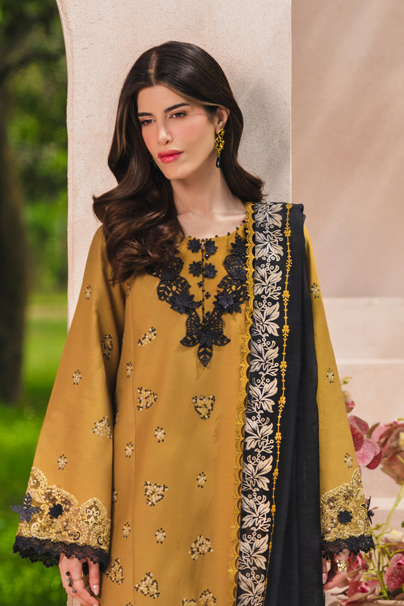 Rang Rasiya Premium Embroidered Lawn Unstitched 3Pc Suit - MAHI