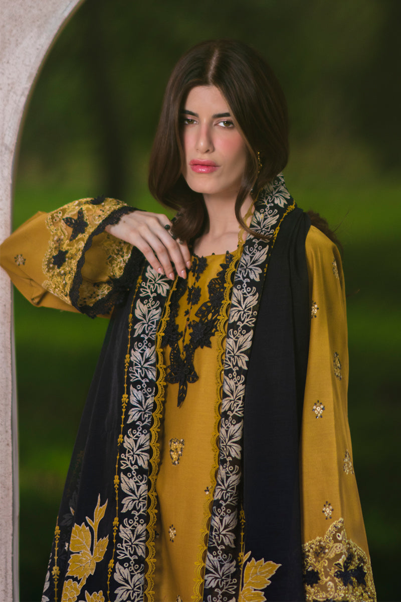 Rang Rasiya Premium Embroidered Lawn Unstitched 3Pc Suit - MAHI