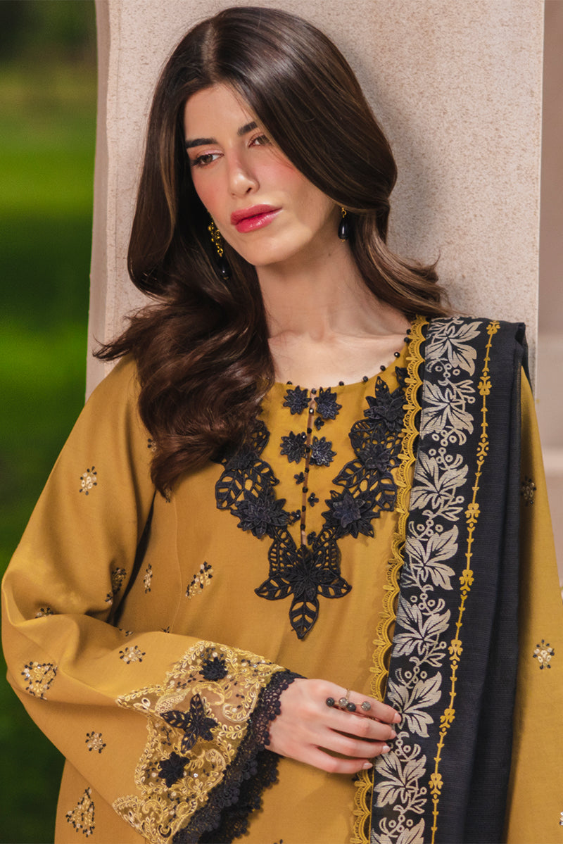 Rang Rasiya Premium Embroidered Lawn Unstitched 3Pc Suit - MAHI
