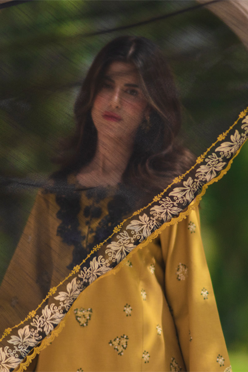 Rang Rasiya Premium Embroidered Lawn Unstitched 3Pc Suit - MAHI