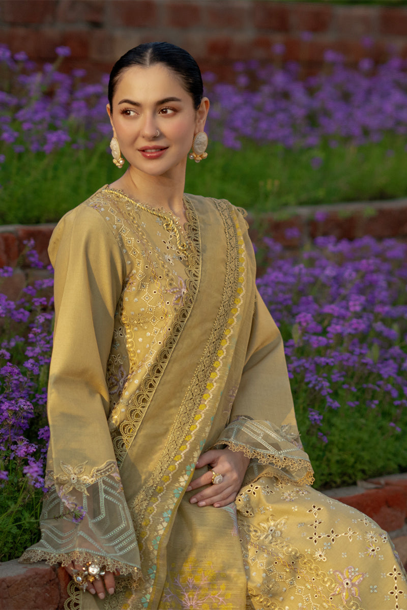Rang Rasiya Premium Embroidered Lawn Unstitched 3Pc Suit - RAHA