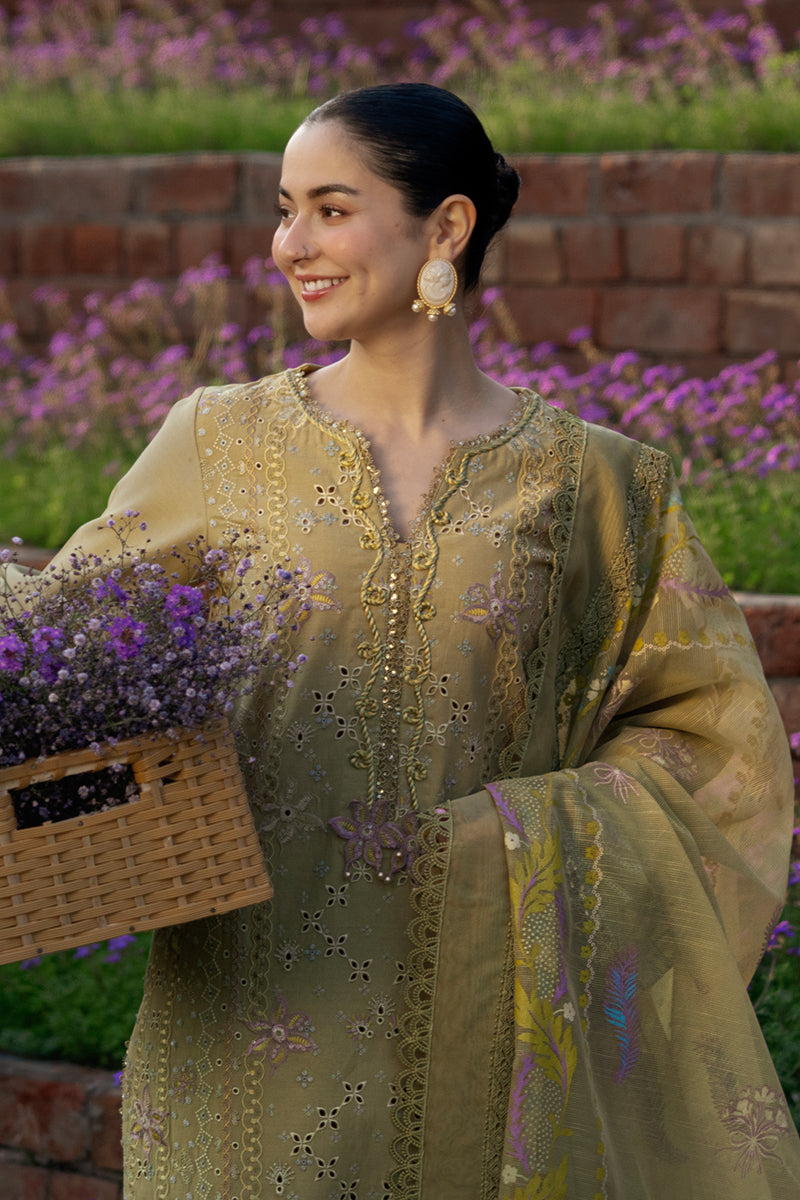 Rang Rasiya Premium Embroidered Lawn Unstitched 3Pc Suit - RAHA