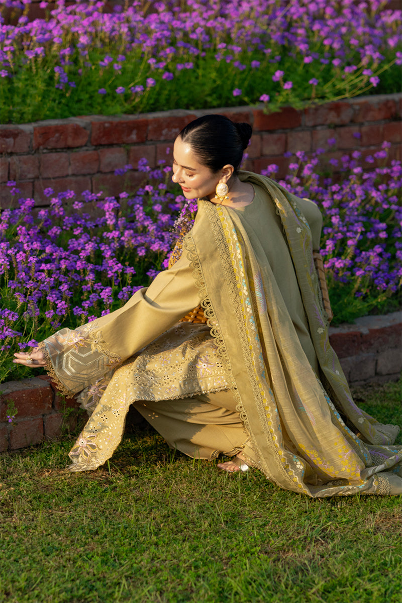 Rang Rasiya Premium Embroidered Lawn Unstitched 3Pc Suit - RAHA