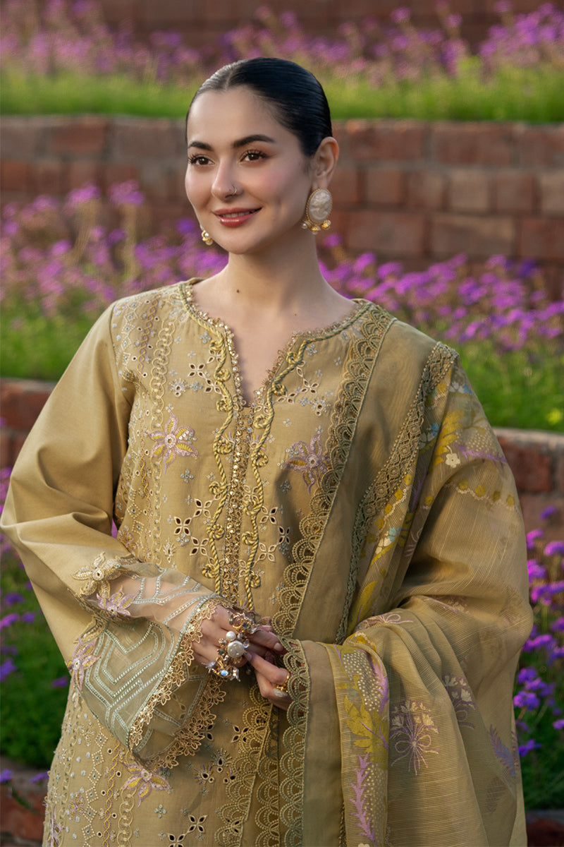 Rang Rasiya Premium Embroidered Lawn Unstitched 3Pc Suit - RAHA