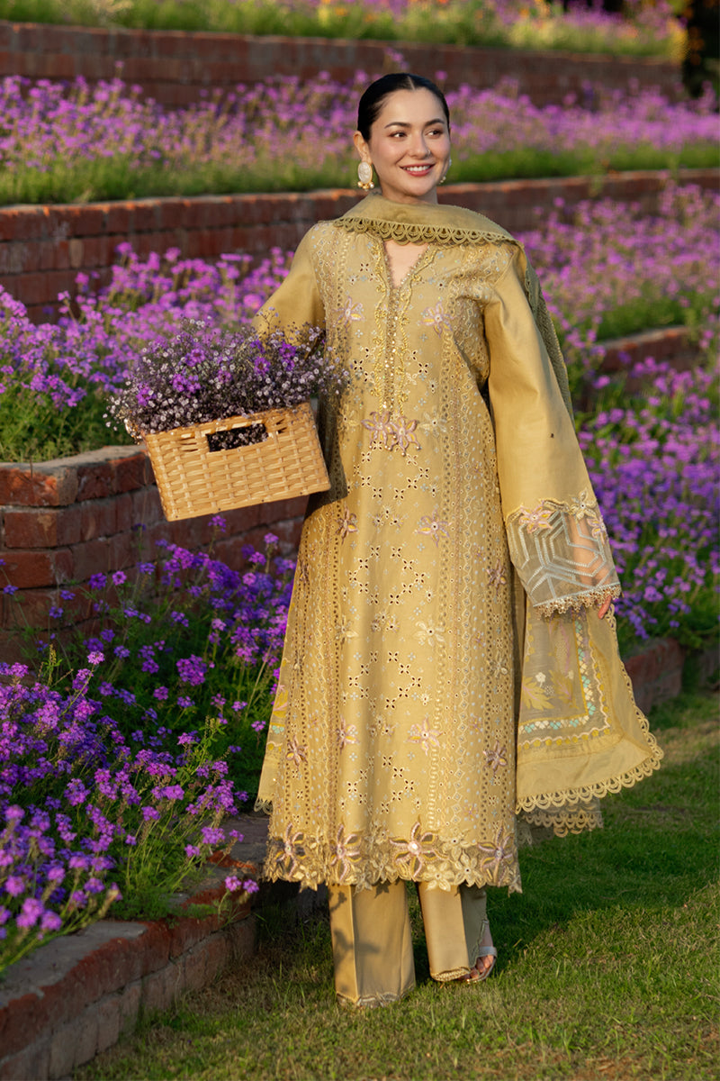 Rang Rasiya Premium Embroidered Lawn Unstitched 3Pc Suit - RAHA