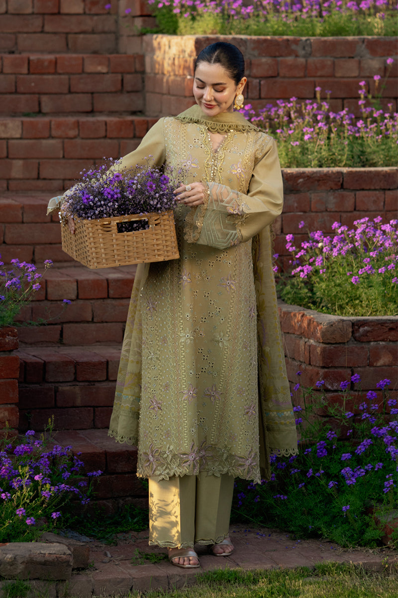 Rang Rasiya Premium Embroidered Lawn Unstitched 3Pc Suit - RAHA