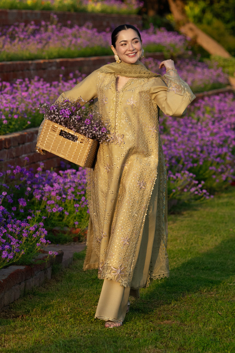 Rang Rasiya Premium Embroidered Lawn Unstitched 3Pc Suit - RAHA