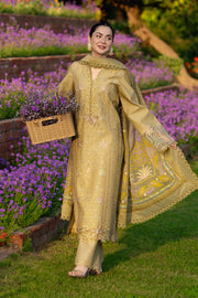 Rang Rasiya Premium Embroidered Lawn Unstitched 3Pc Suit - RAHA