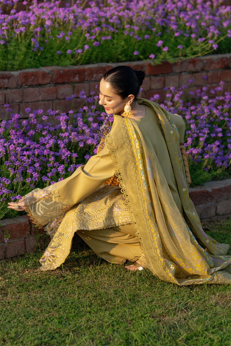 Rang Rasiya Premium Embroidered Lawn Unstitched 3Pc Suit - RAHA