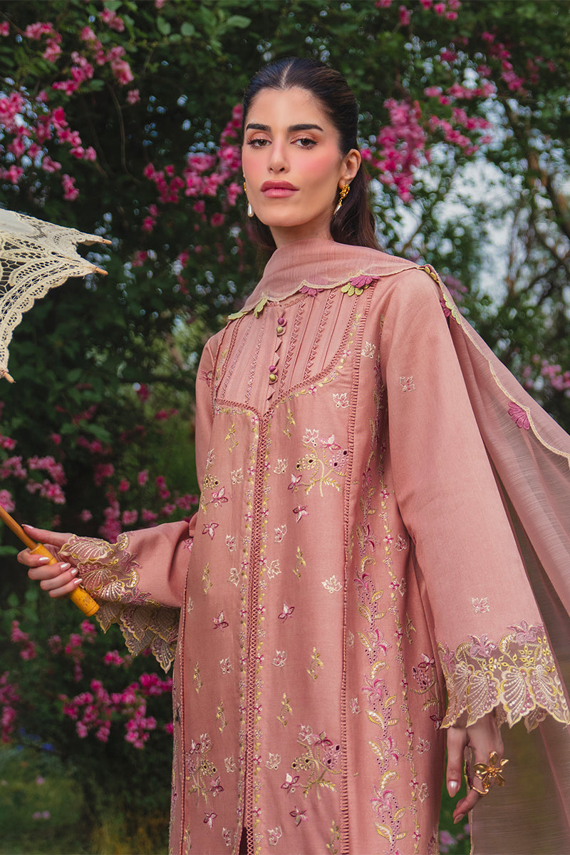 Rang Rasiya Premium Embroidered Lawn Unstitched 3Pc Suit - RANIA
