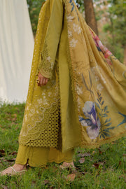 Rang Rasiya Premium Embroidered Lawn Unstitched 3Pc Suit - HAYA