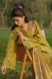 Rang Rasiya Premium Embroidered Lawn Unstitched 3Pc Suit - HAYA
