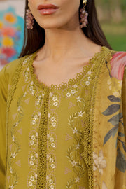 Rang Rasiya Premium Embroidered Lawn Unstitched 3Pc Suit - HAYA