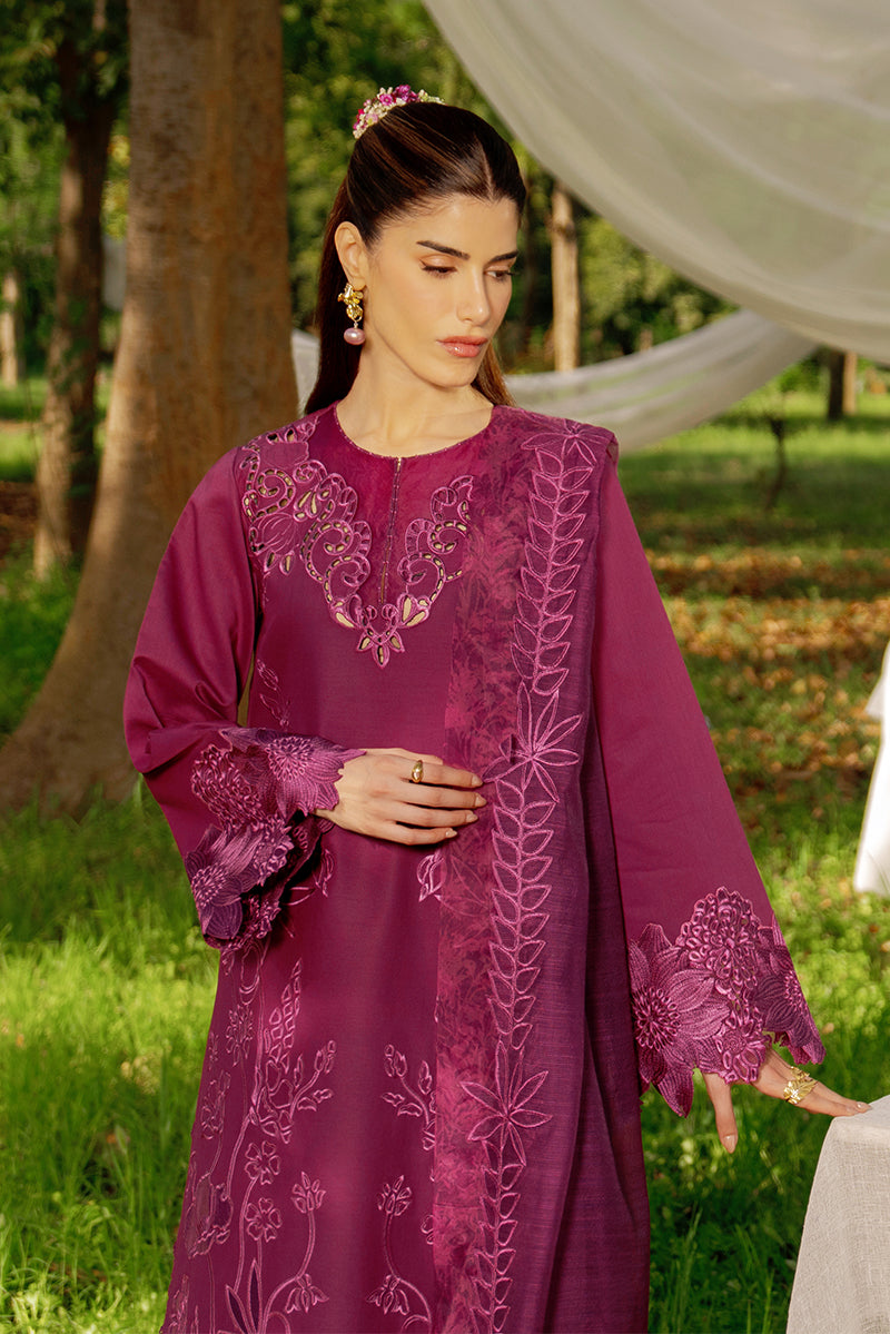 Rang Rasiya Premium Embroidered Lawn Unstitched 3Pc Suit - ZAHA