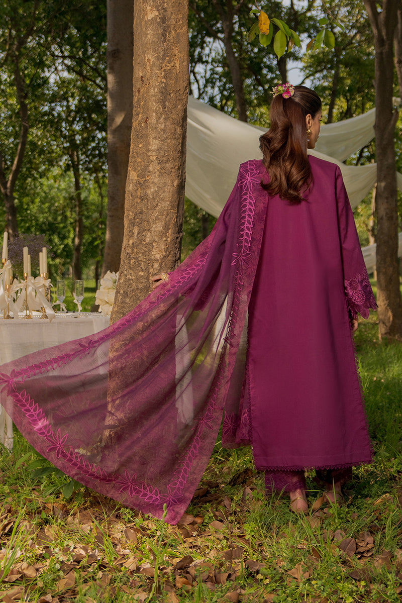 Rang Rasiya Premium Embroidered Lawn Unstitched 3Pc Suit - ZAHA