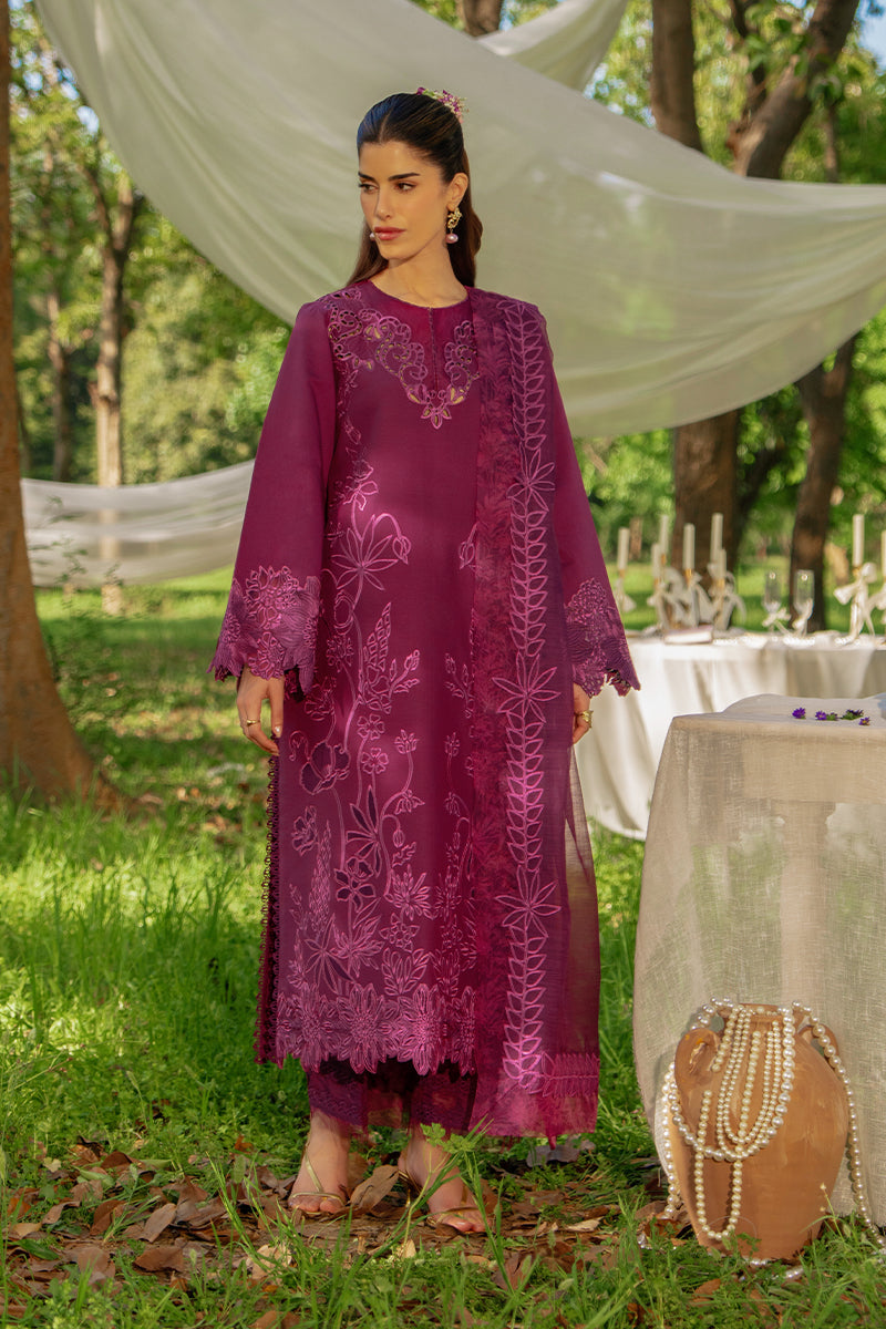 Rang Rasiya Premium Embroidered Lawn Unstitched 3Pc Suit - ZAHA