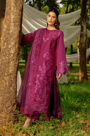 Rang Rasiya Premium Embroidered Lawn Unstitched 3Pc Suit - ZAHA
